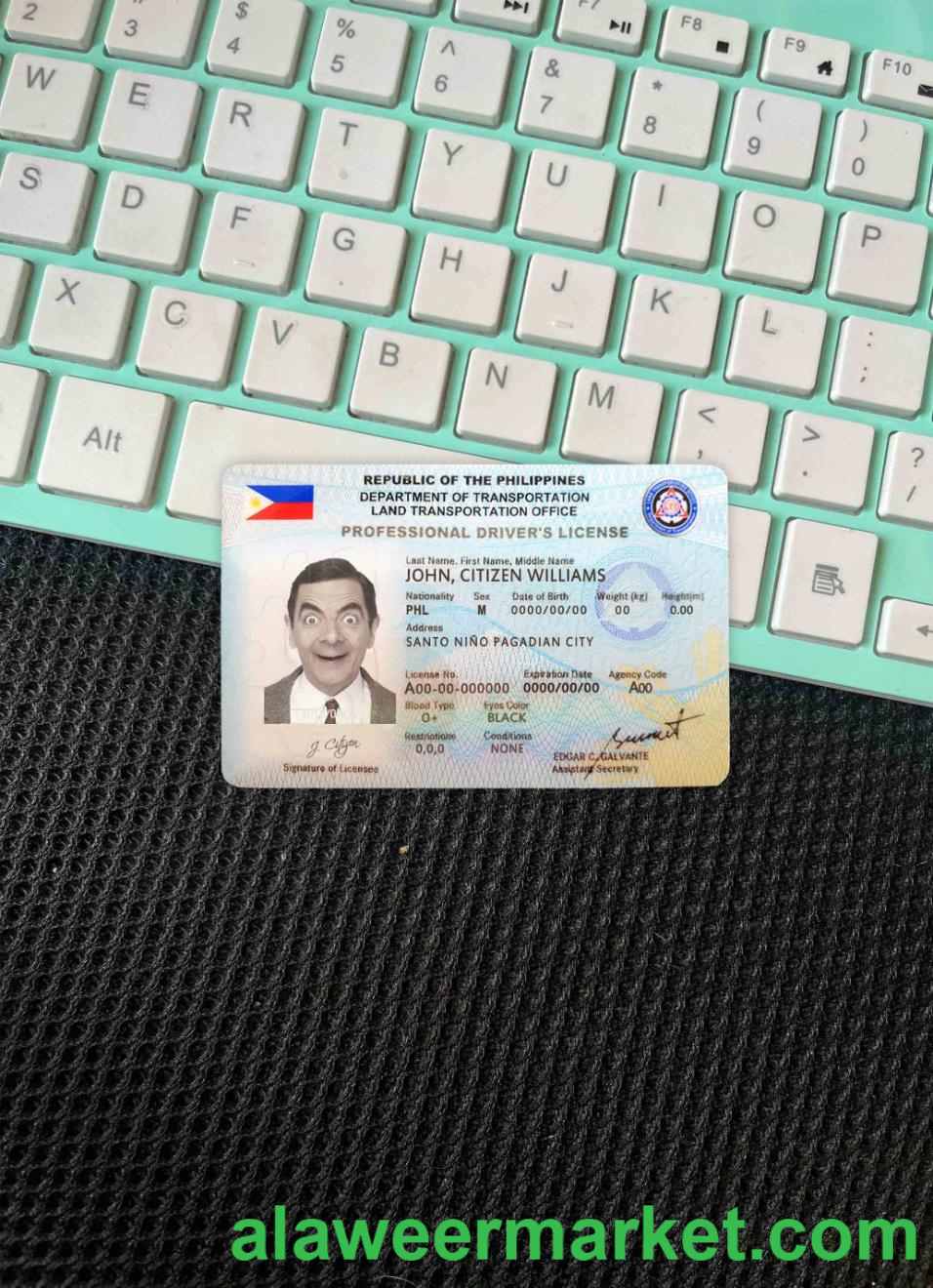 Philippines driving license photolook FRONT